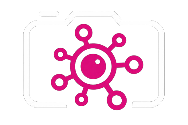Catalyst Photography pink and white camera logo